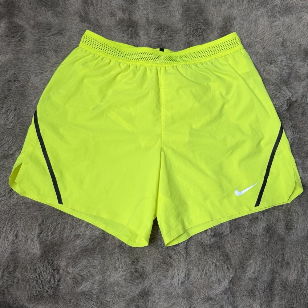 Nike Men`s Aeroswift 5" Running Shorts Volt Green Size Medium